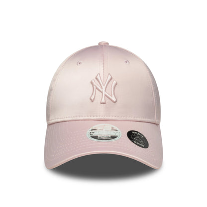 This is a New York Yankees Womens MLB Satin Bow Back Pastel Pink 9FORTY Adjustable Cap 3