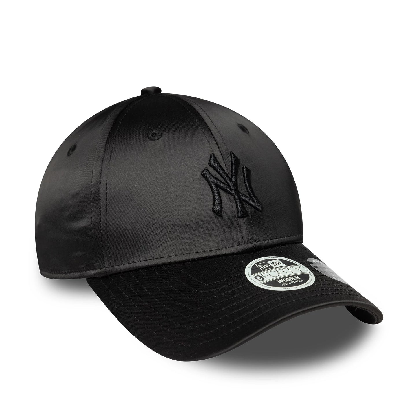 This is a New York Yankees Womens MLB Satin Bow Back Black 9FORTY Adjustable Cap 4