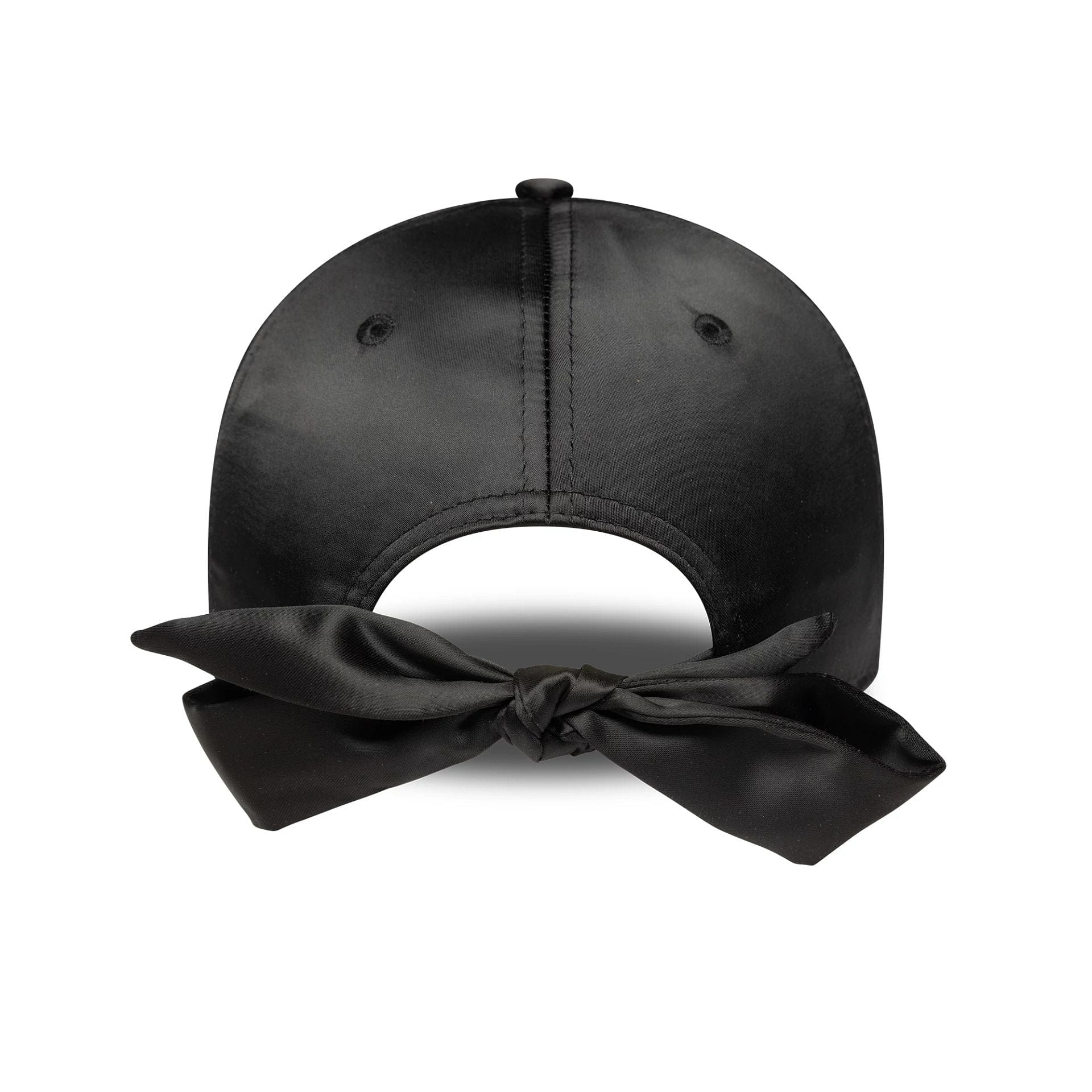 This is a New York Yankees Womens MLB Satin Bow Back Black 9FORTY Adjustable Cap 2