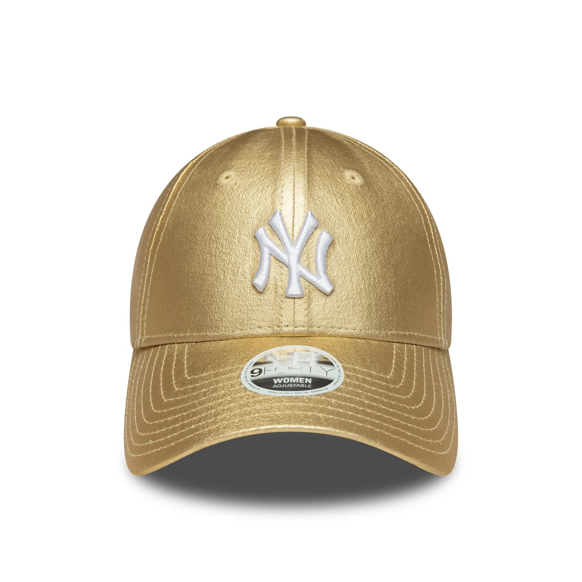 This is a New York Yankees Womens MLB Metallic Gold 9FORTY Adjustable Cap 2