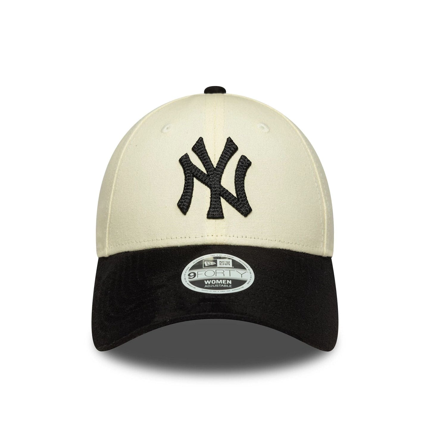 This is a New York Yankees Womens MLB Faux Suede Light Beige 9FORTY Adjustable Cap 2
