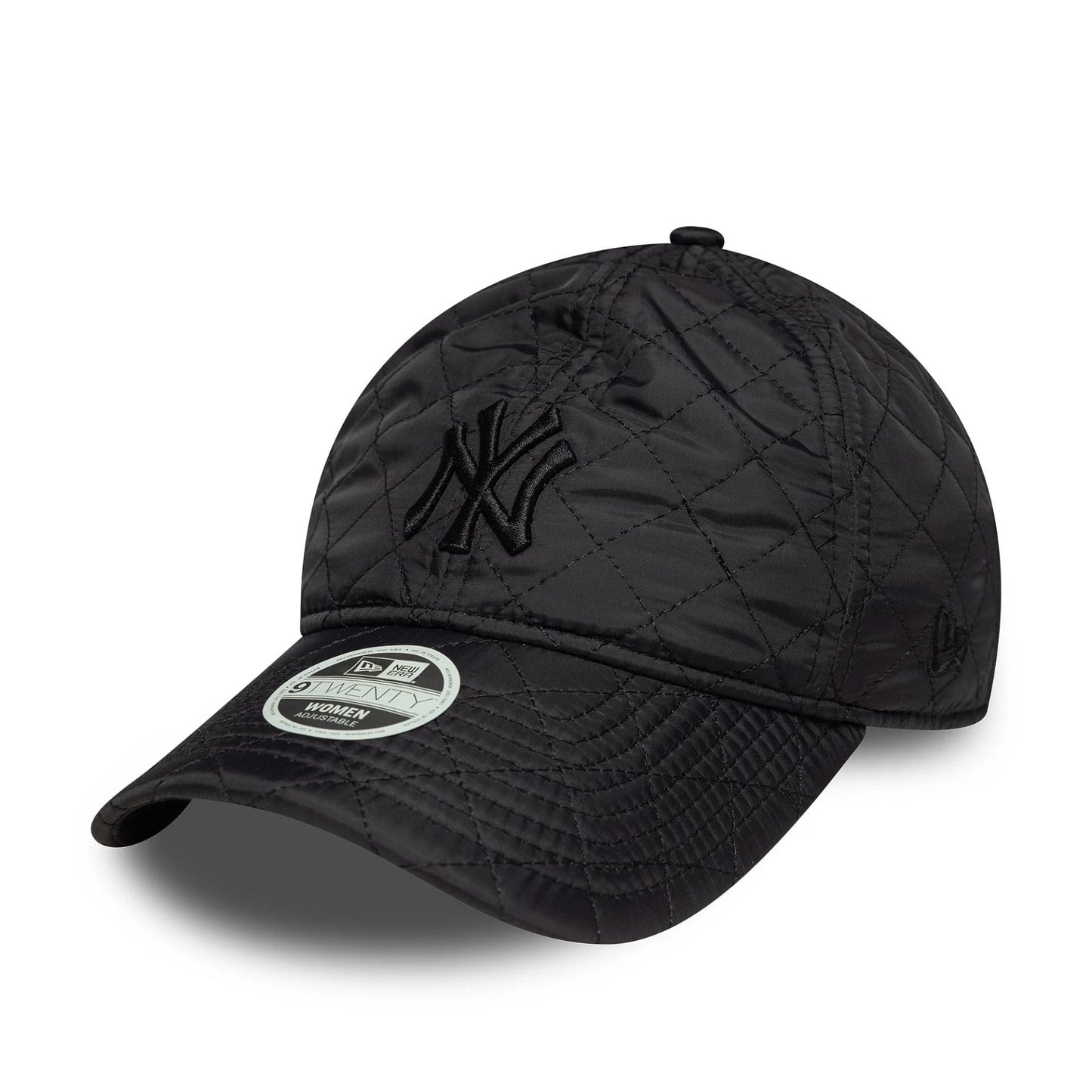 This is a New York Yankees Womens MLB Padded Black 9TWENTY Adjustable Cap 1