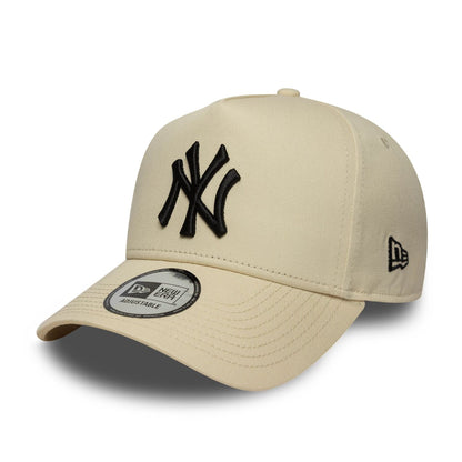 This is a New York Yankees MLB Sidepatch Light Beige 9FORTY E-Frame Adjustable Cap 3