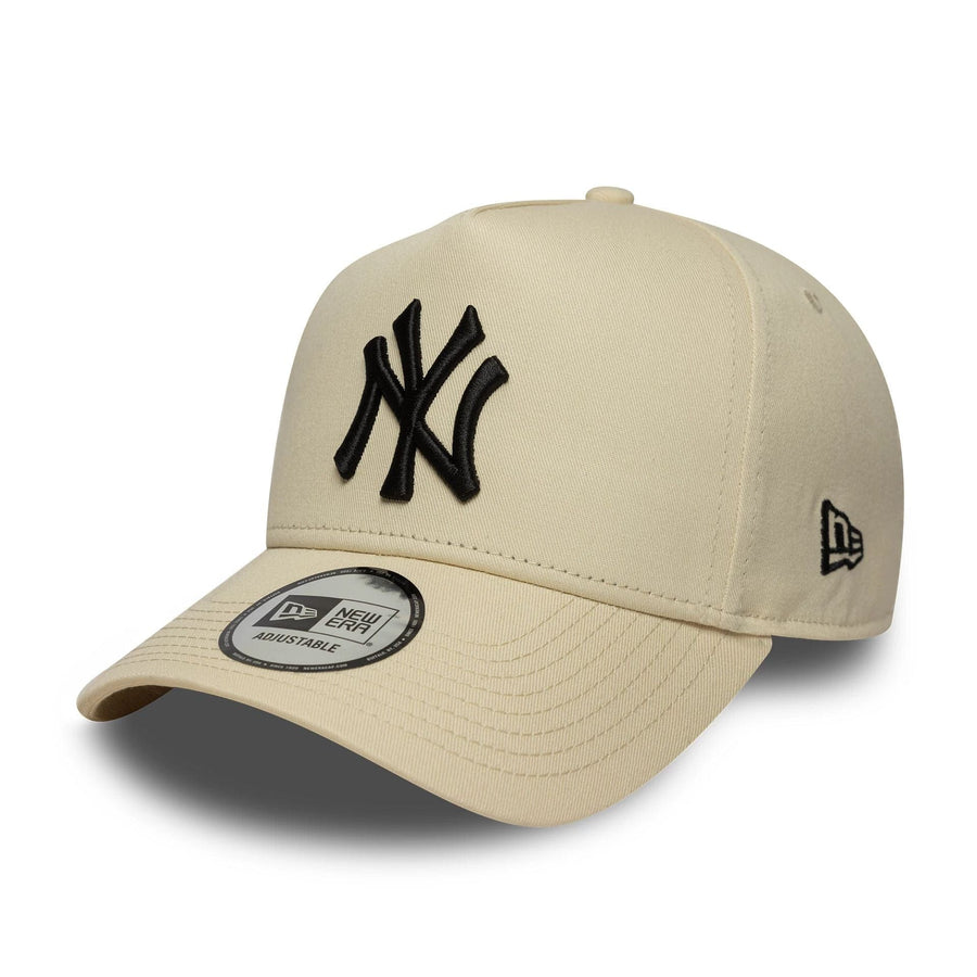 This is a New York Yankees MLB Sidepatch Light Beige 9FORTY E-Frame Adjustable Cap 3