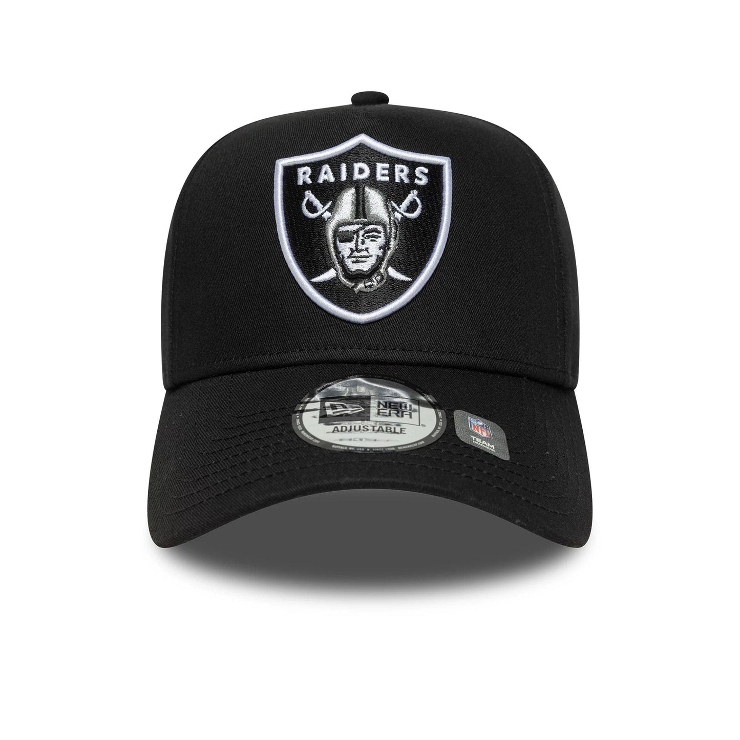 This is a Las Vegas Raiders NFL Sidepatch Black 9FORTY E-Frame Adjustable Cap 2