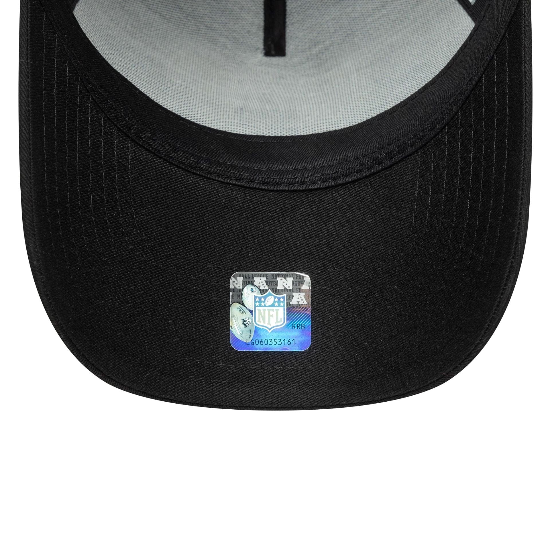 This is a Las Vegas Raiders NFL Sidepatch Black 9FORTY E-Frame Adjustable Cap 6