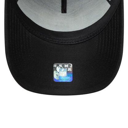 This is a Las Vegas Raiders NFL Sidepatch Black 9FORTY E-Frame Adjustable Cap 6