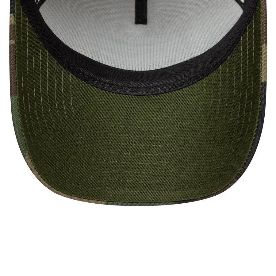 This is a  New Era Camo Patch Cream 9FORTY E-Frame Adjustable Cap 5