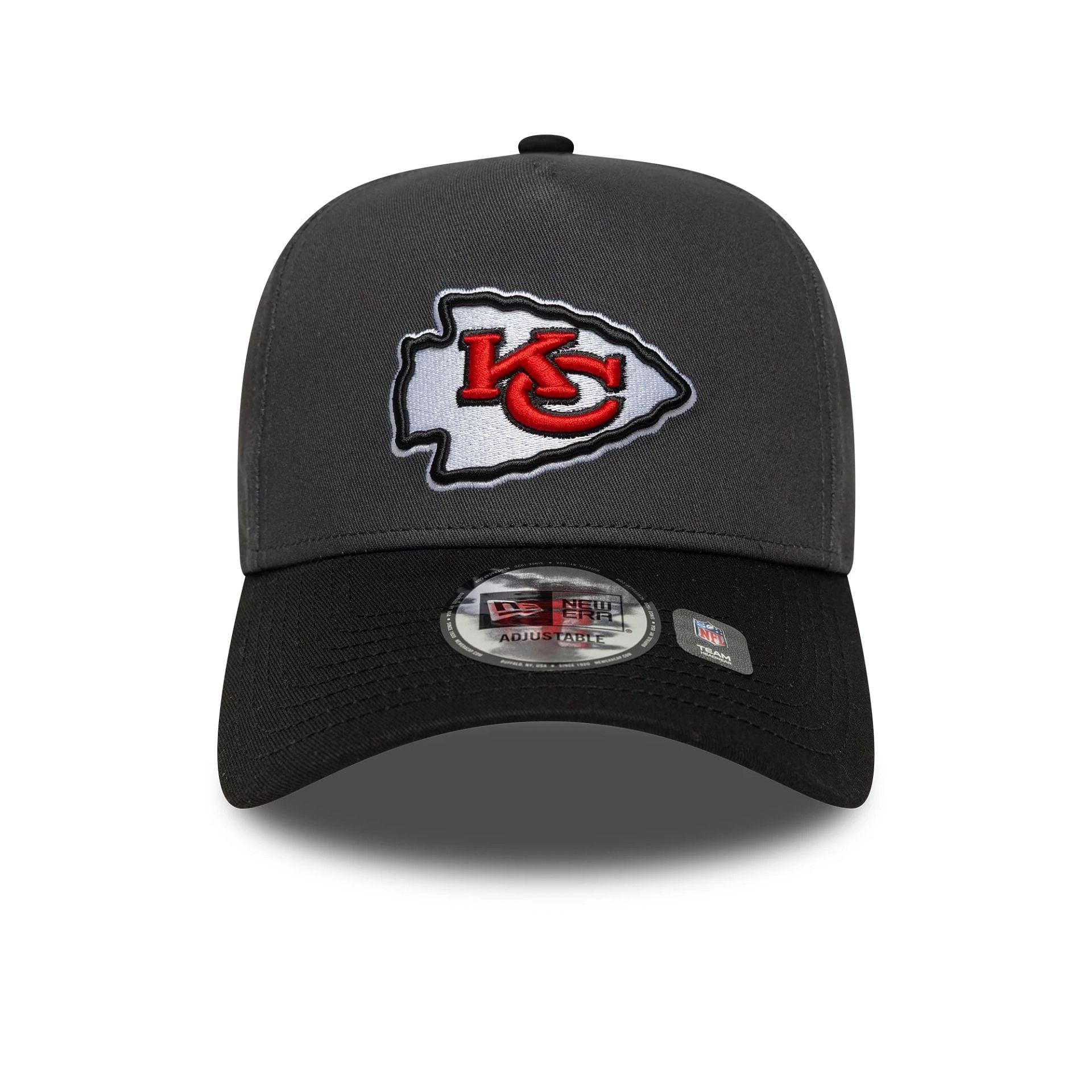 This is a Kansas City Chiefs NFL Charcoal 9FORTY E-Frame Adjustable Cap 2