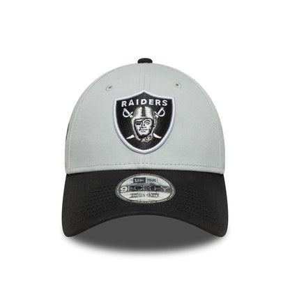 This is a Las Vegas Raiders NFL Sidepatch Grey 9FORTY Adjustable Cap 2