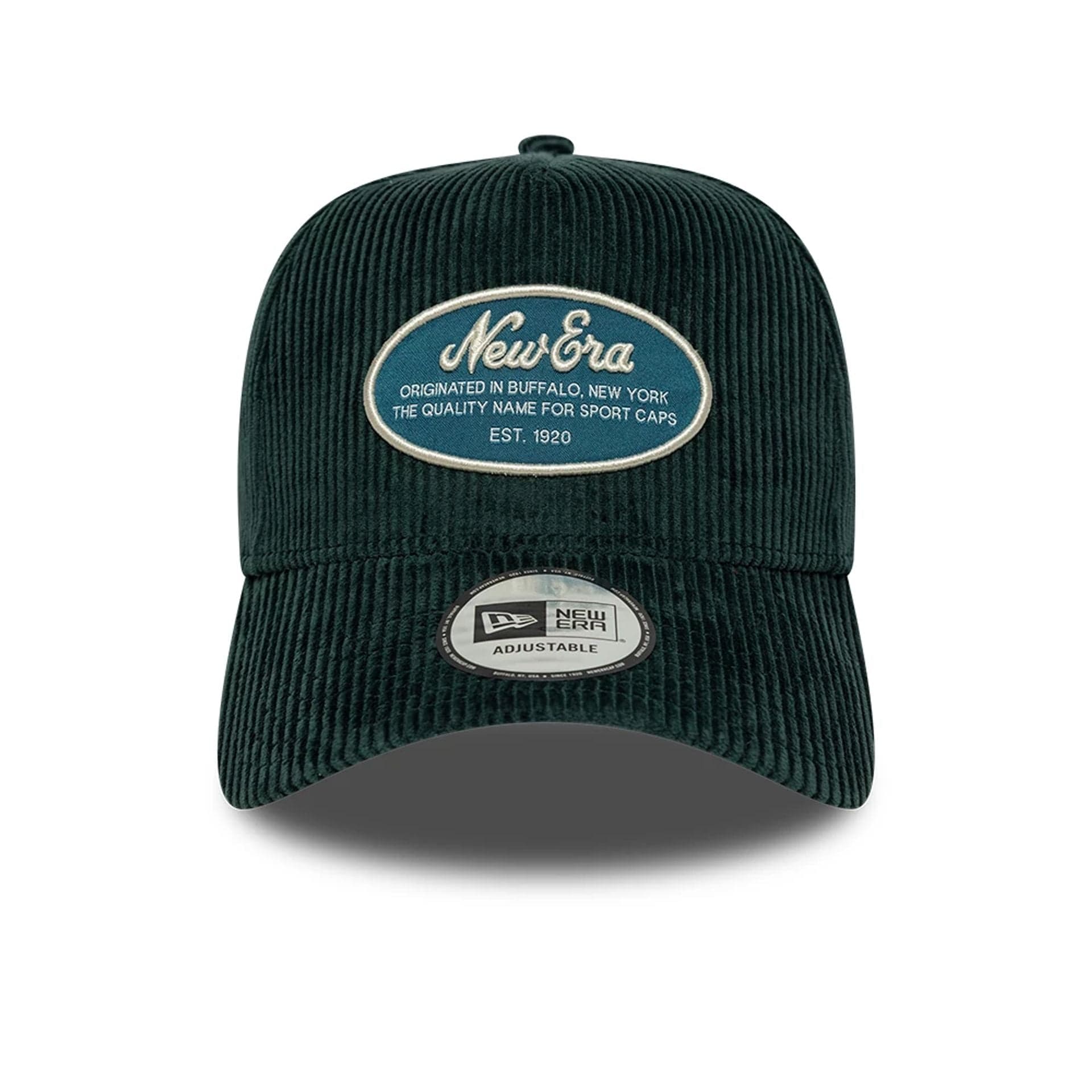 This is a New Era Patch Cord Dark Green 9FORTY E-Frame Adjustable Cap 2