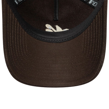 This is a  New Era Melton Wool Dark Brown 9TWENTY A-Frame Adjustable Cap 5