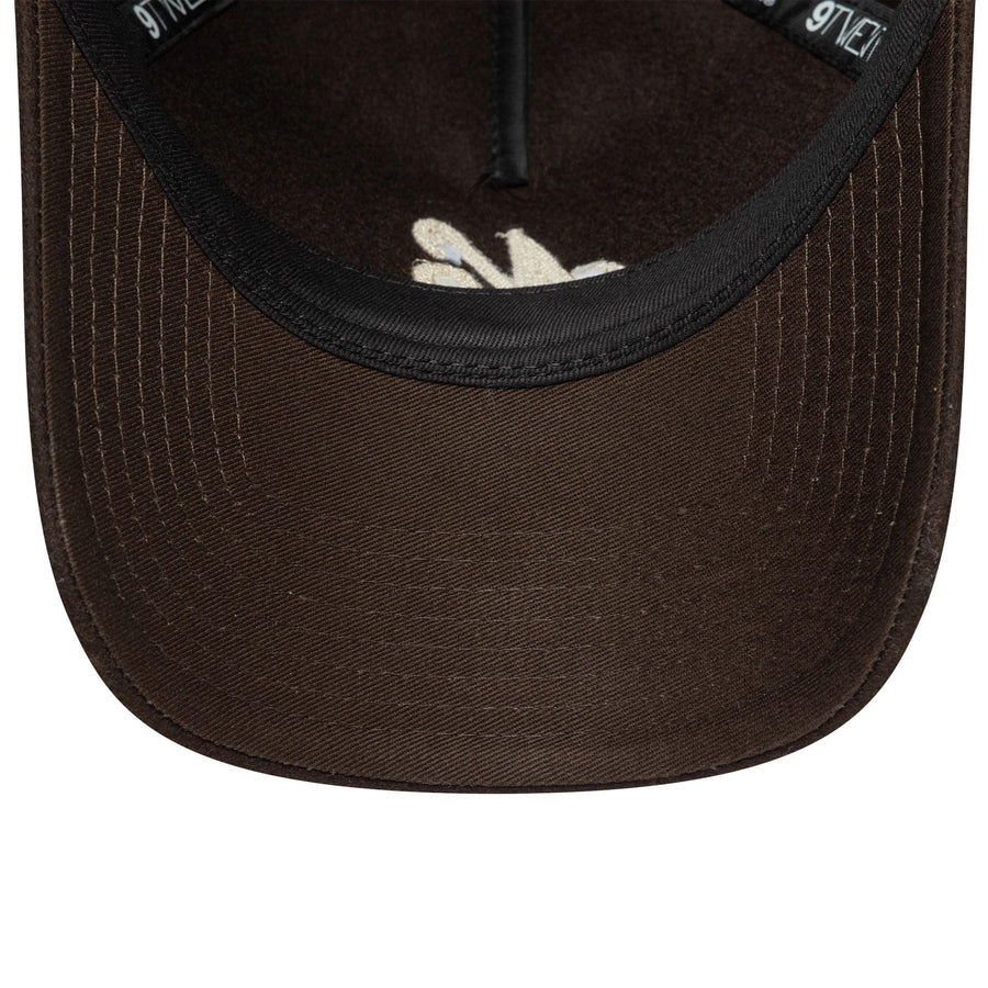This is a  New Era Melton Wool Dark Brown 9TWENTY A-Frame Adjustable Cap 5