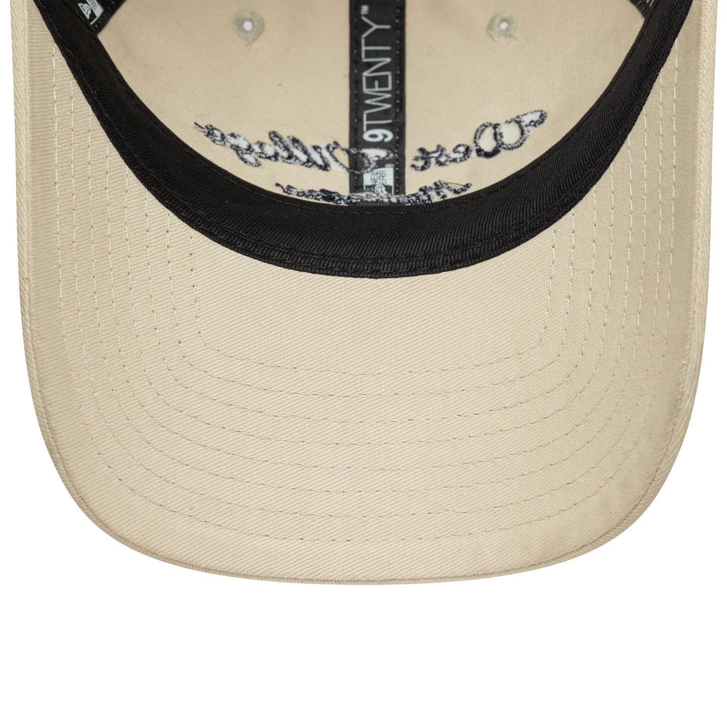 This is a  New Era Wordmark Cream 9TWENTY Adjustable Cap 5