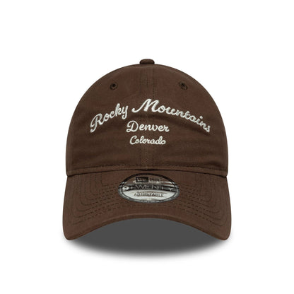 This is a  New Era Wordmark Dark Brown 9TWENTY Adjustable Cap 2