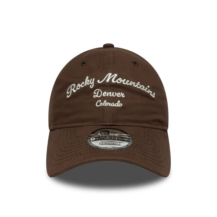This is a  New Era Wordmark Dark Brown 9TWENTY Adjustable Cap 2