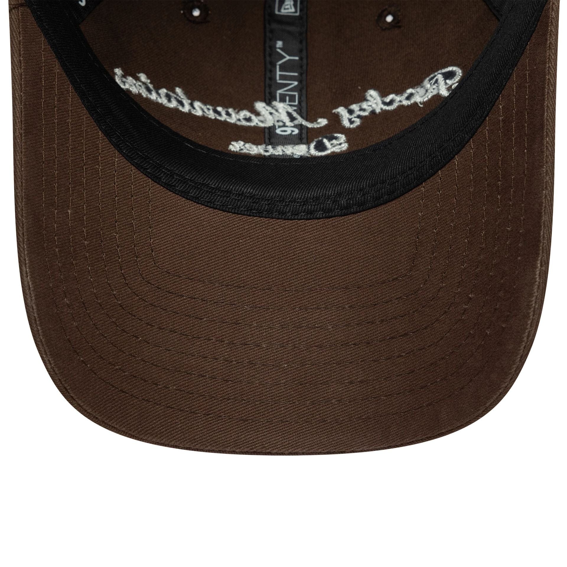 This is a  New Era Wordmark Dark Brown 9TWENTY Adjustable Cap 5