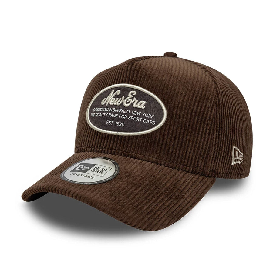 This is a  New Era Patch Cord Dark Brown 9FORTY E-Frame Adjustable Cap 1