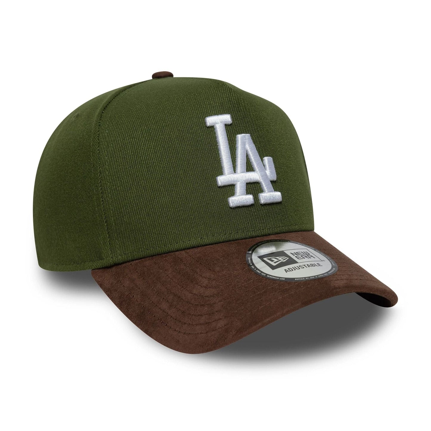 This is a LA Dodgers MLB Suede Visor Dark Green 9FORTY E-Frame Adjustable Cap 3