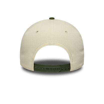 This is a LA Dodgers MLB World Series Patch Cream 9FORTY E-Frame Adjustable Cap 4