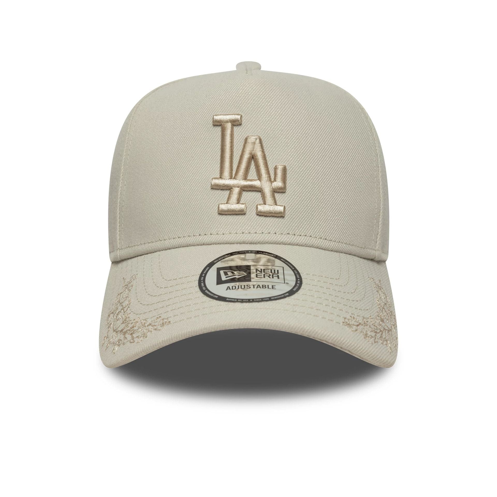 This is a LA Dodgers MLB Tonal Icon Cream 9FORTY E-Frame Adjustable Cap 2