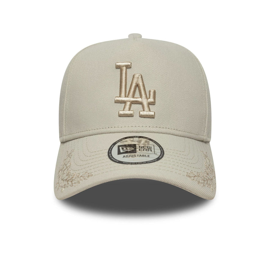 This is a LA Dodgers MLB Tonal Icon Cream 9FORTY E-Frame Adjustable Cap 2