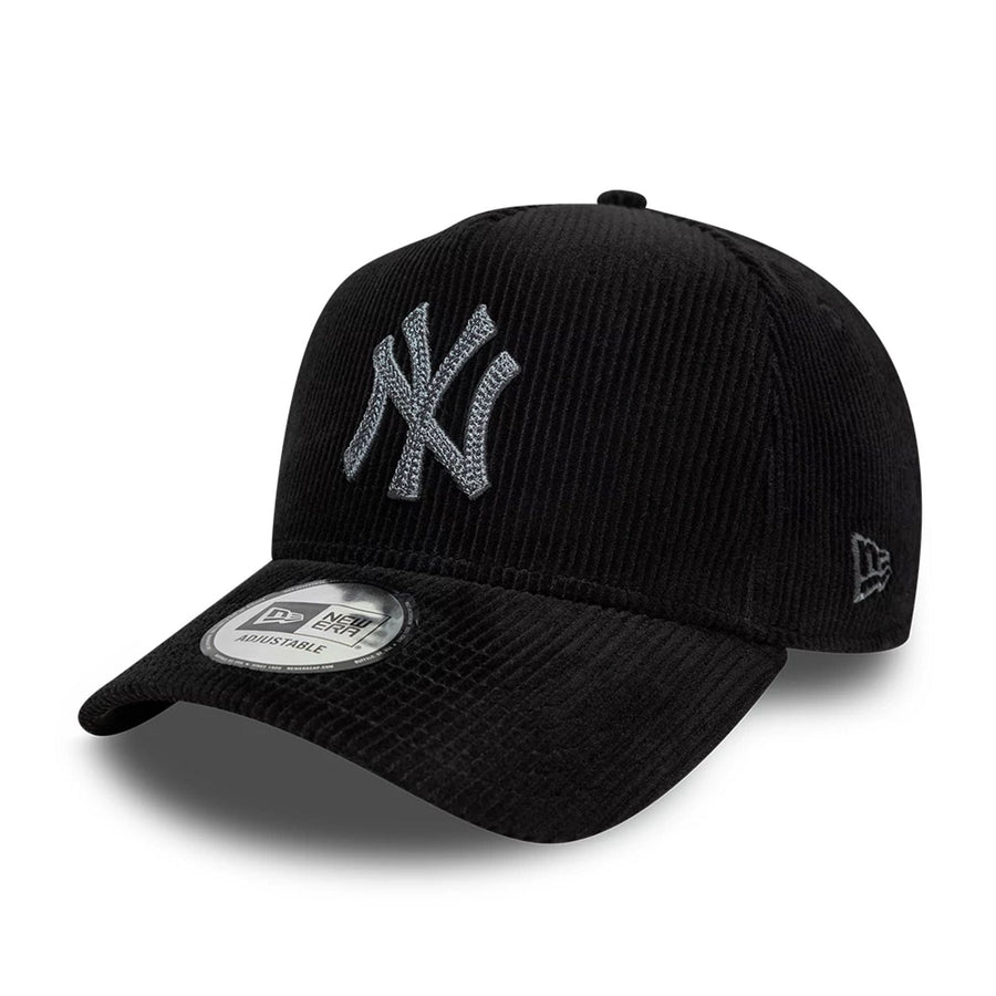 This is a New York Yankees MLB Cord Black 9FORTY E-Frame Adjustable Cap 1