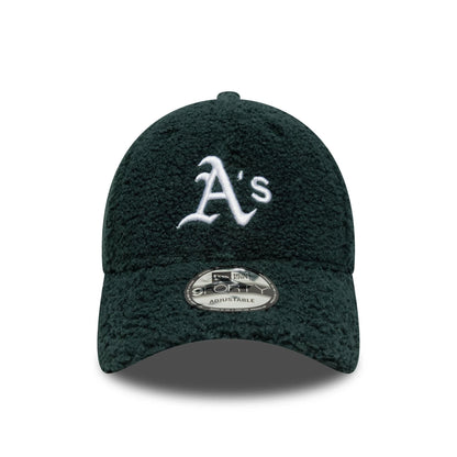 This is a Oakland Athletics MLB Winter Borg Dark Green 9FORTY Adjustable Cap 2