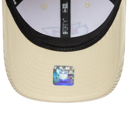 This is a Kansas City Chiefs NFL Cord Cream 9FORTY M-Crown Adjustable Cap 5