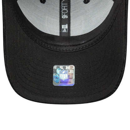 This is a Las Vegas Raiders NFL Cord Black 9FORTY M-Crown Adjustable Cap 5