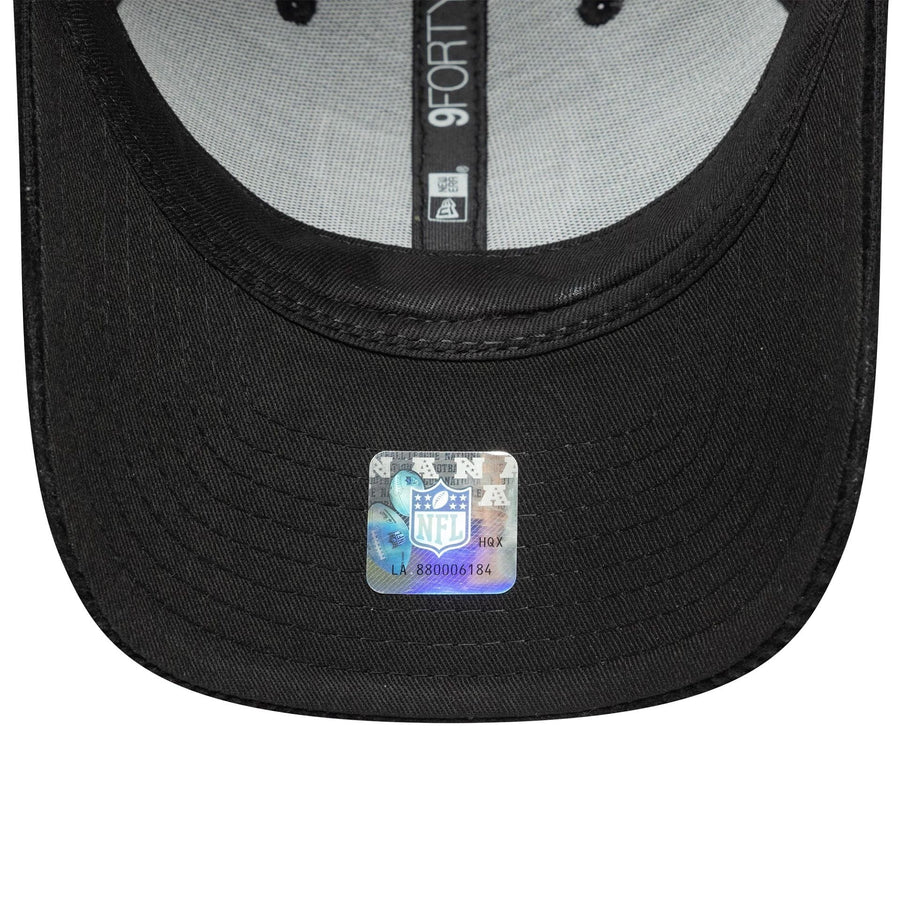 This is a Las Vegas Raiders NFL Cord Black 9FORTY M-Crown Adjustable Cap 5