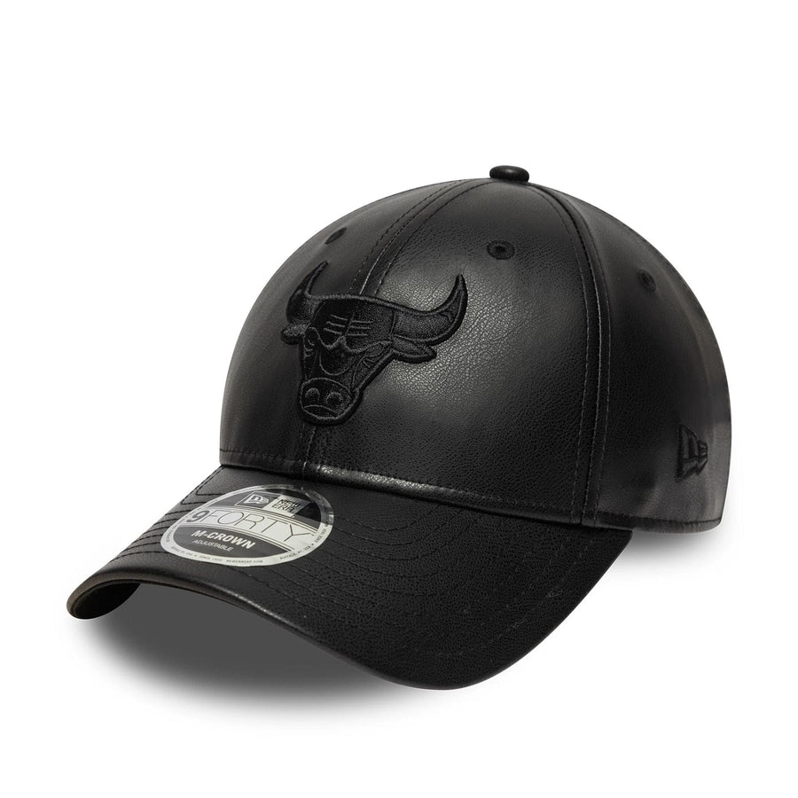 This is a Chicago Bulls NBA PU Black 9FORTY M-Crown Adjustable Cap 1