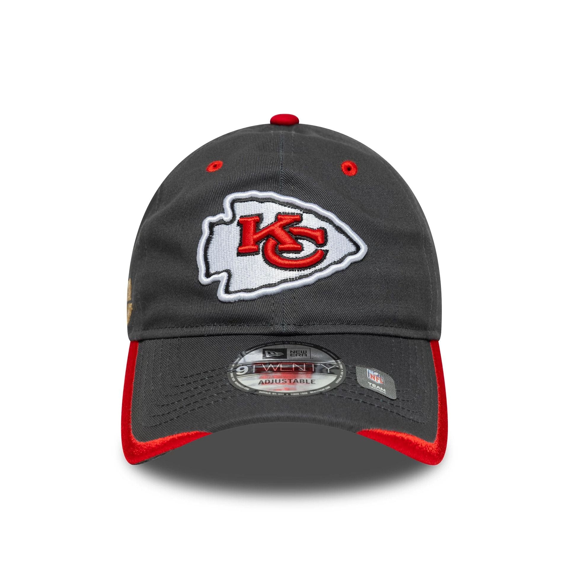This is a Kansas City Chiefs NFL Charcoal 9TWENTY Adjustable Cap 2