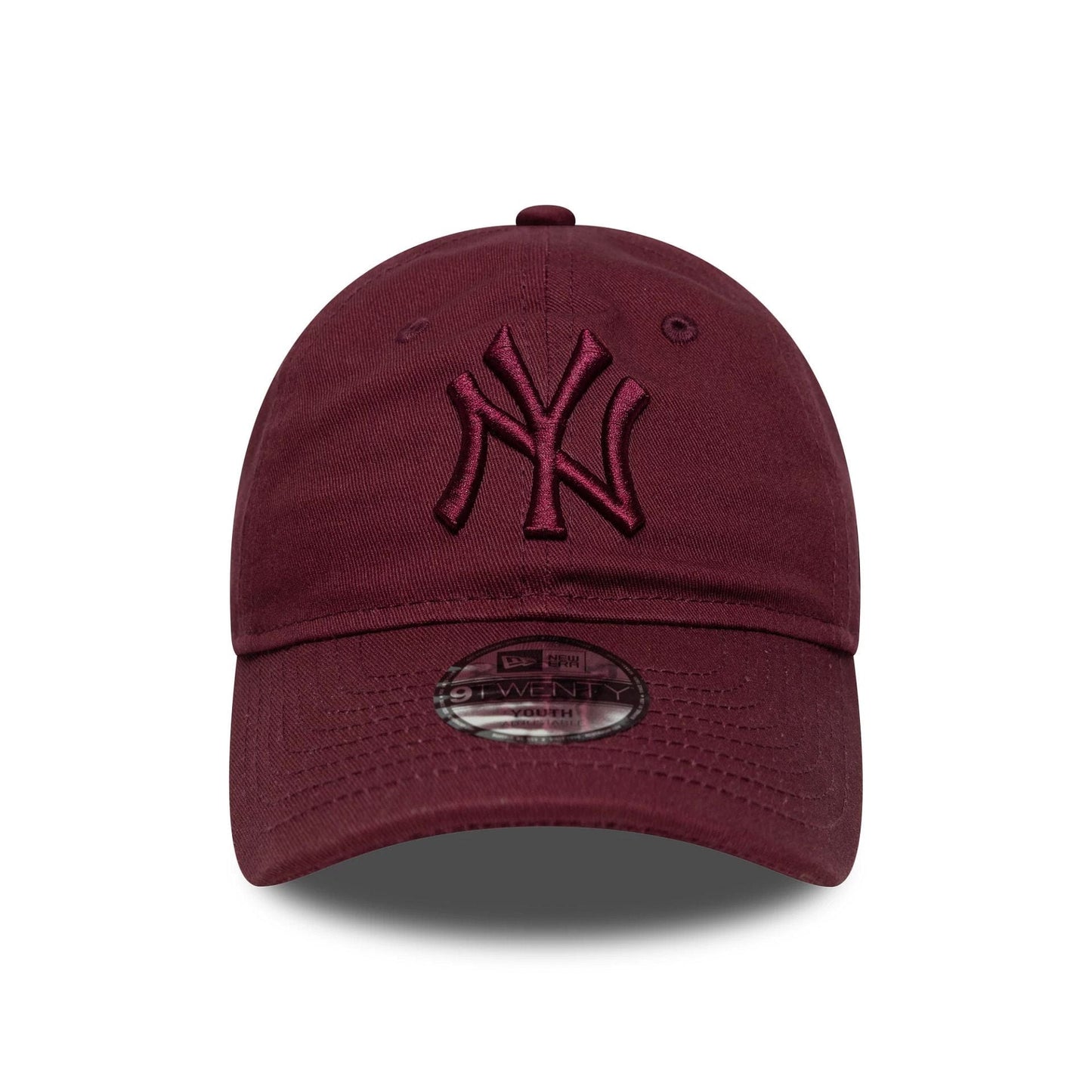 This is a New York Yankees Youth MLB League Essential Dark Red 9TWENTY Adjustable Cap 2