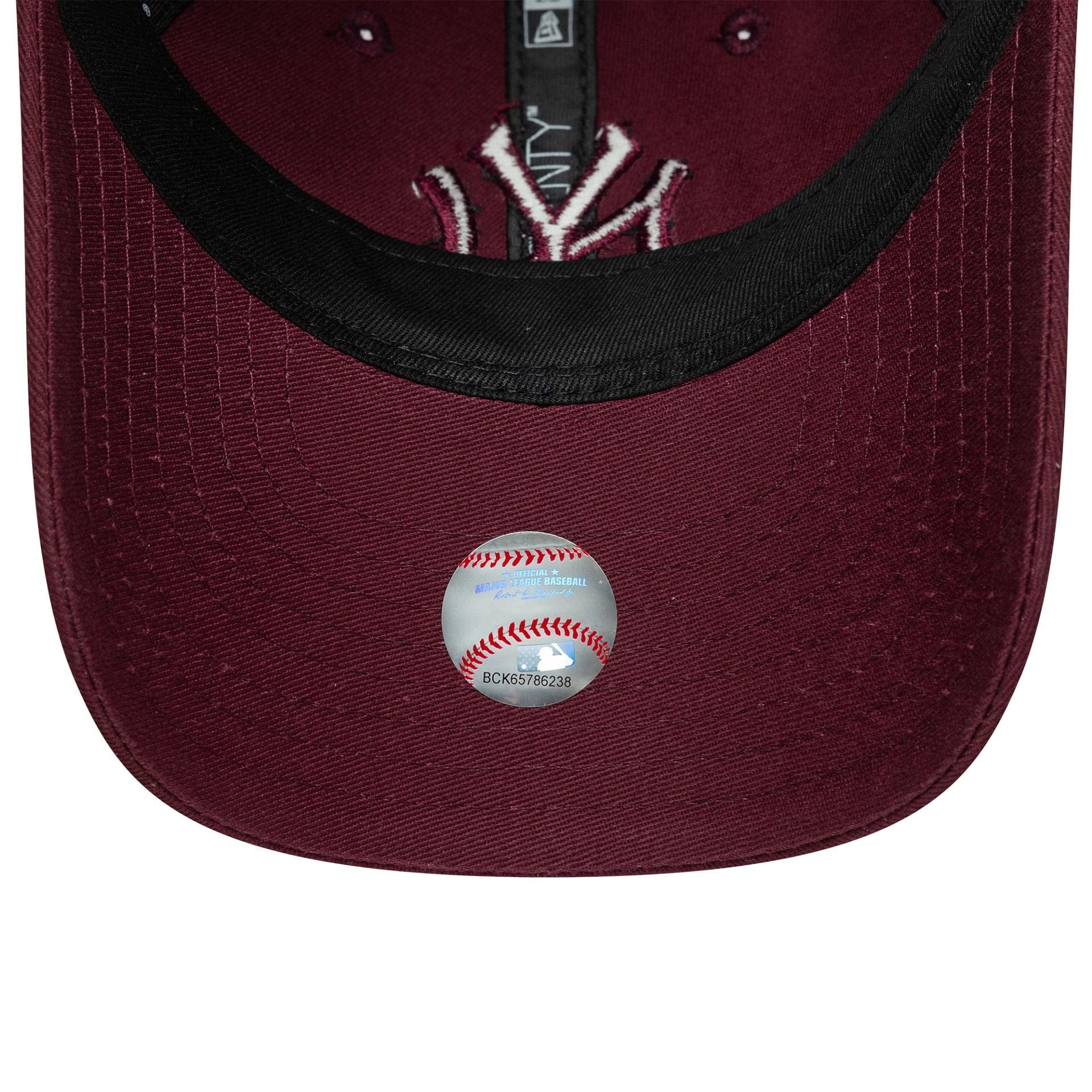 This is a New York Yankees Youth MLB League Essential Dark Red 9TWENTY Adjustable Cap 5