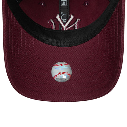 This is a New York Yankees Youth MLB League Essential Dark Red 9TWENTY Adjustable Cap 5