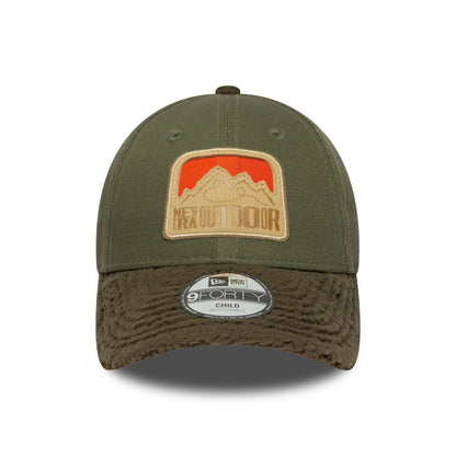 This is a  Child New Era Outdoor Green 9FORTY Adjustable Cap 2