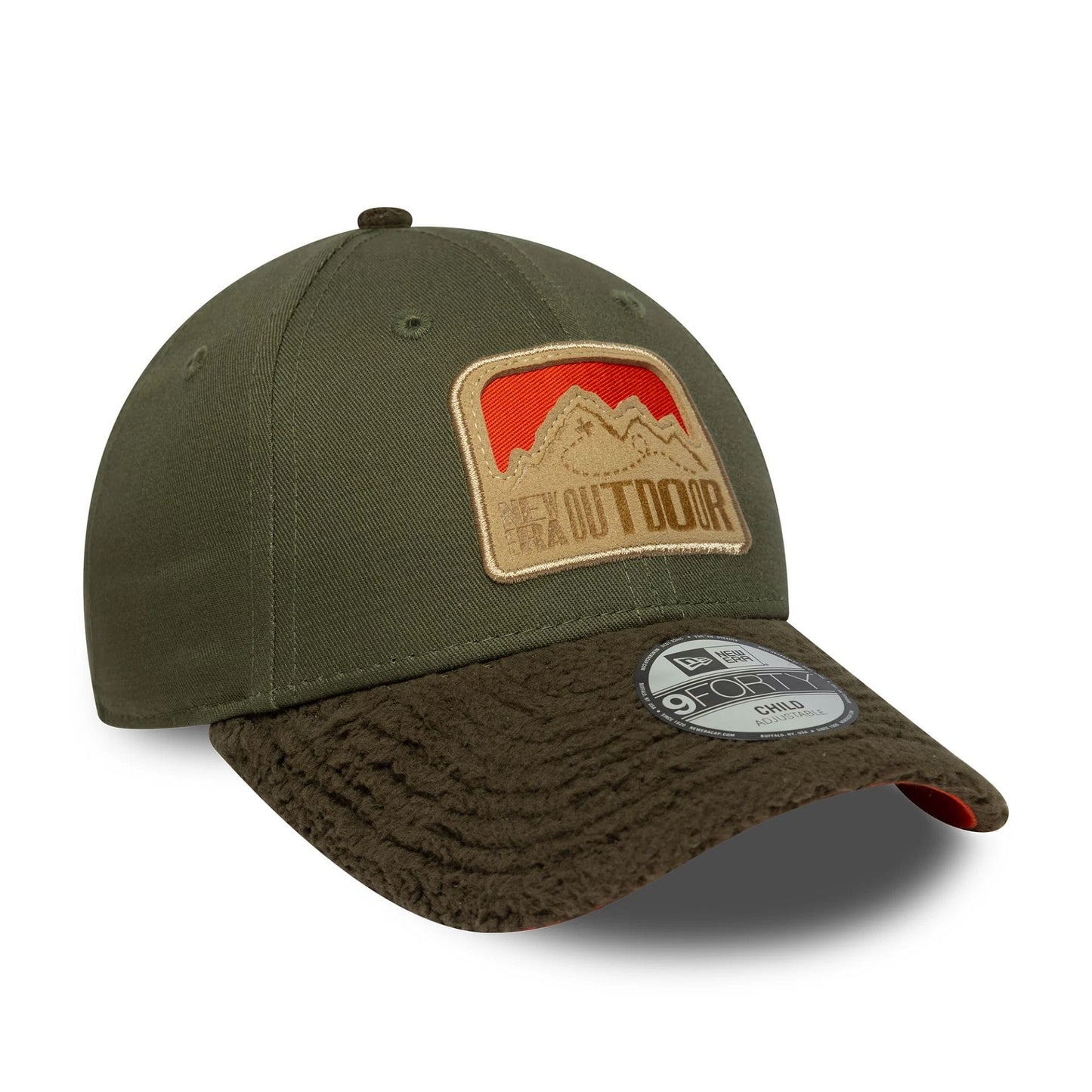This is a  Child New Era Outdoor Green 9FORTY Adjustable Cap 3