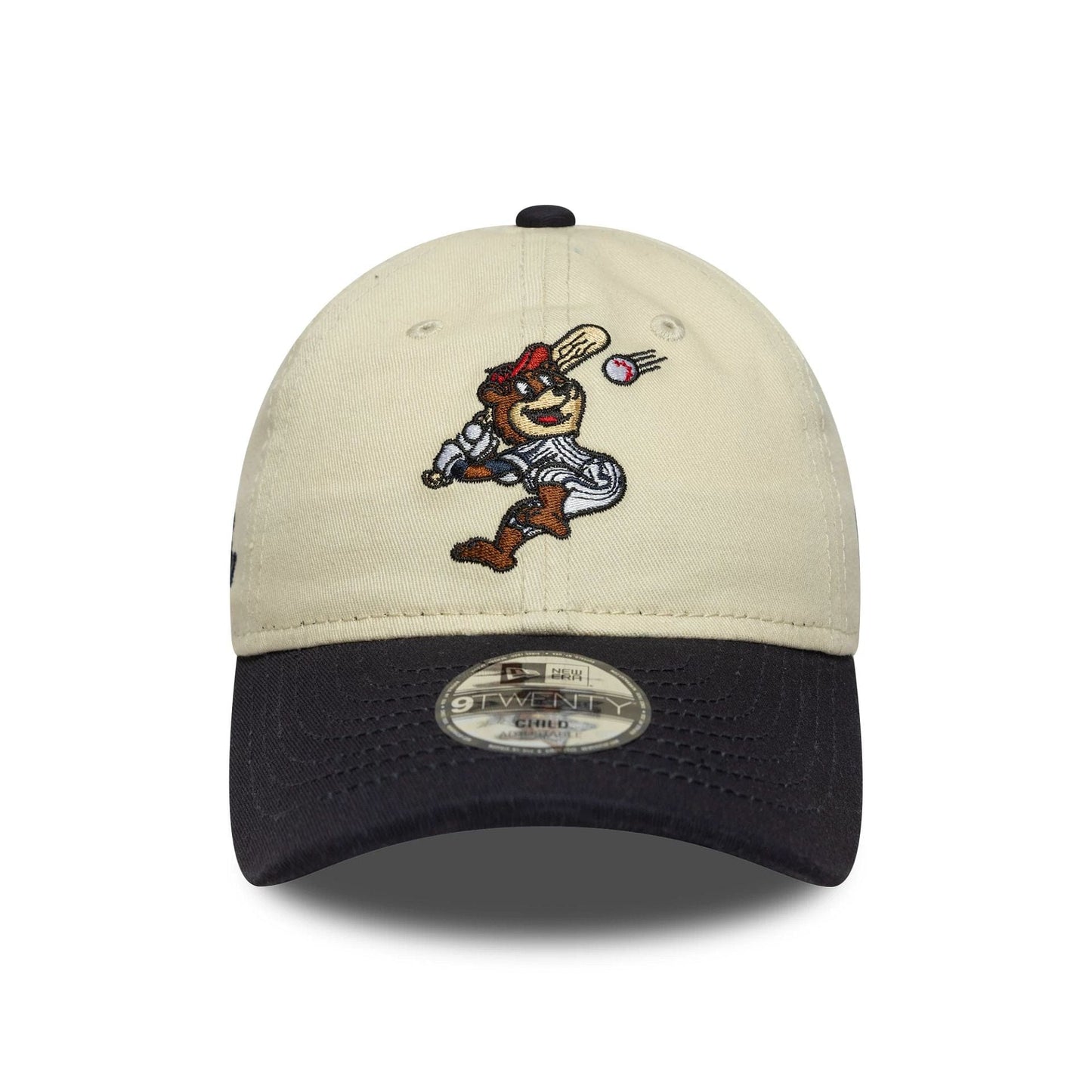 This is a  Child New Era Baseball Mascot Cream 9TWENTY Adjustable Cap 2