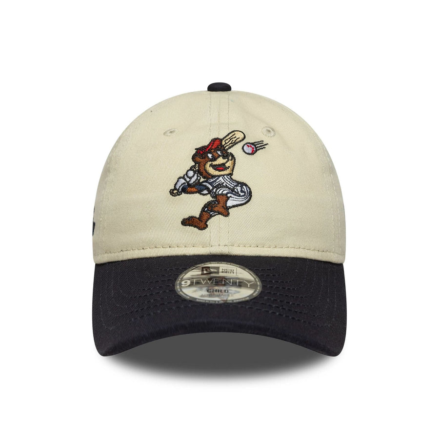 This is a  Child New Era Baseball Mascot Cream 9TWENTY Adjustable Cap 2
