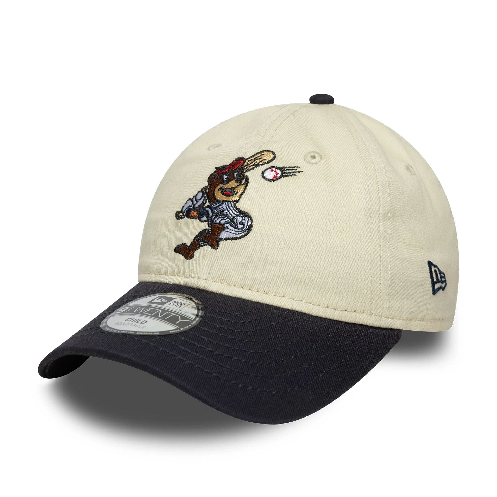 This is a  Child New Era Baseball Mascot Cream 9TWENTY Adjustable Cap 3
