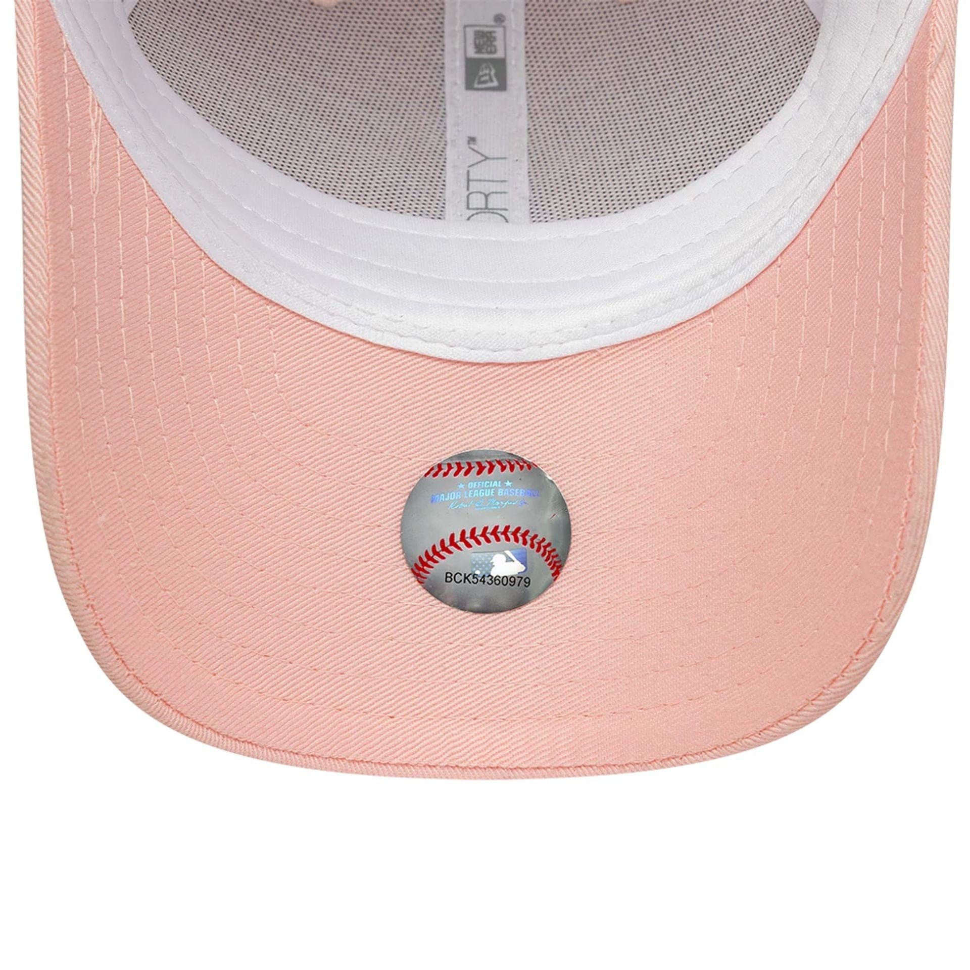 This is a New York Yankees Youth MLB Bow Back Pastel Pink 9FORTY Adjustable Cap 5