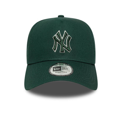 This is a New York Yankees MLB Team Outline Dark Green 9FORTY E-Frame Adjustable Cap 2