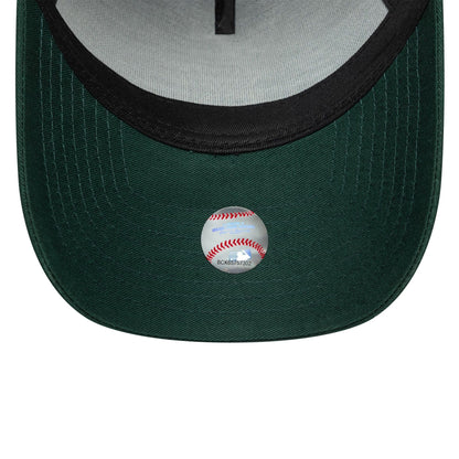 This is a New York Yankees MLB Team Outline Dark Green 9FORTY E-Frame Adjustable Cap 5