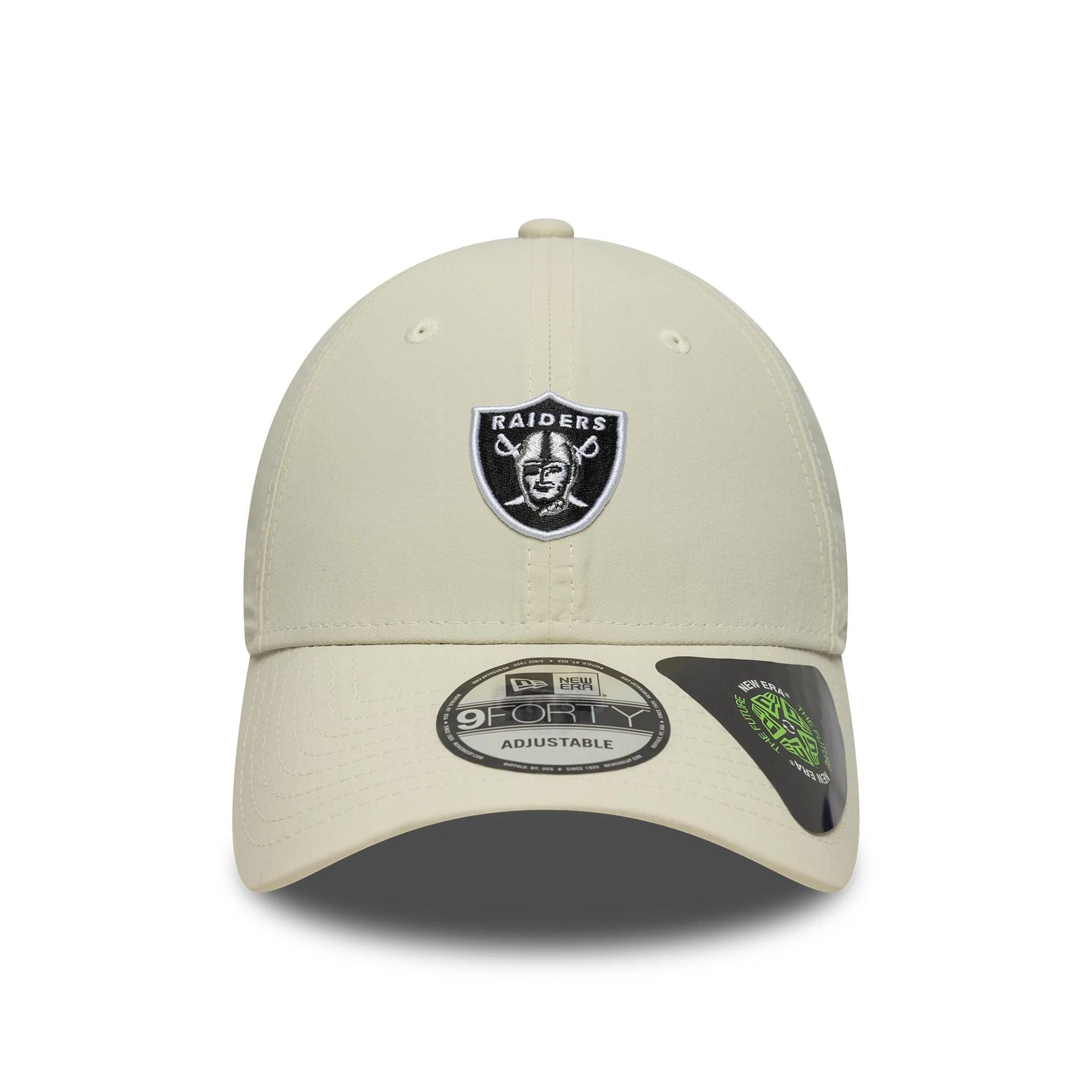 This is a Las Vegas Raiders NFL Recycled Mini Cream 9FORTY Adjustable Cap 2