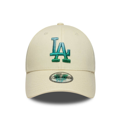 This is a LA Dodgers Youth MLB Metallic Cream 9FORTY Adjustable Cap 2