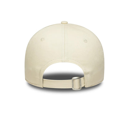This is a LA Dodgers Womens MLB Metallic Logo Cream 9FORTY Adjustable Cap 4