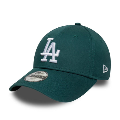 This is a LA Dodgers Youth MLB League Essential Dark Green 9FORTY Adjustable Cap 1
