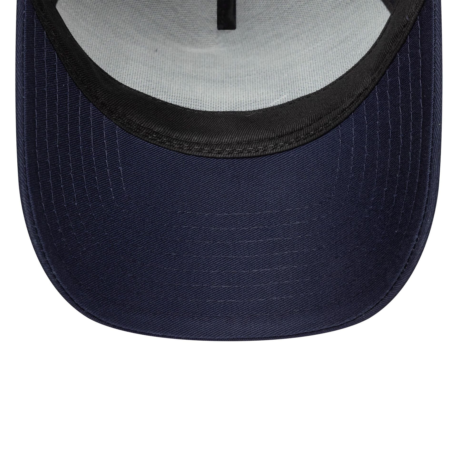 This is a  New Era Patch Navy 9FORTY A-Frame Trucker Adjustable Cap 5