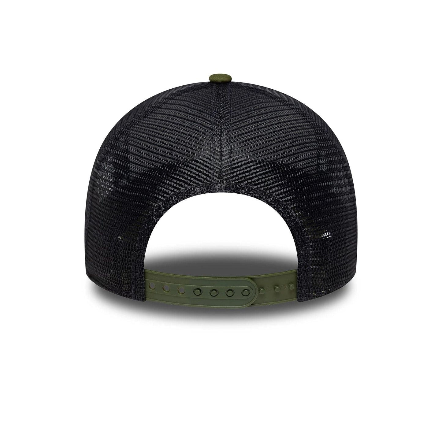 This is a  New Era Patch Dark Green 9FORTY A-Frame Trucker Adjustable Cap 4